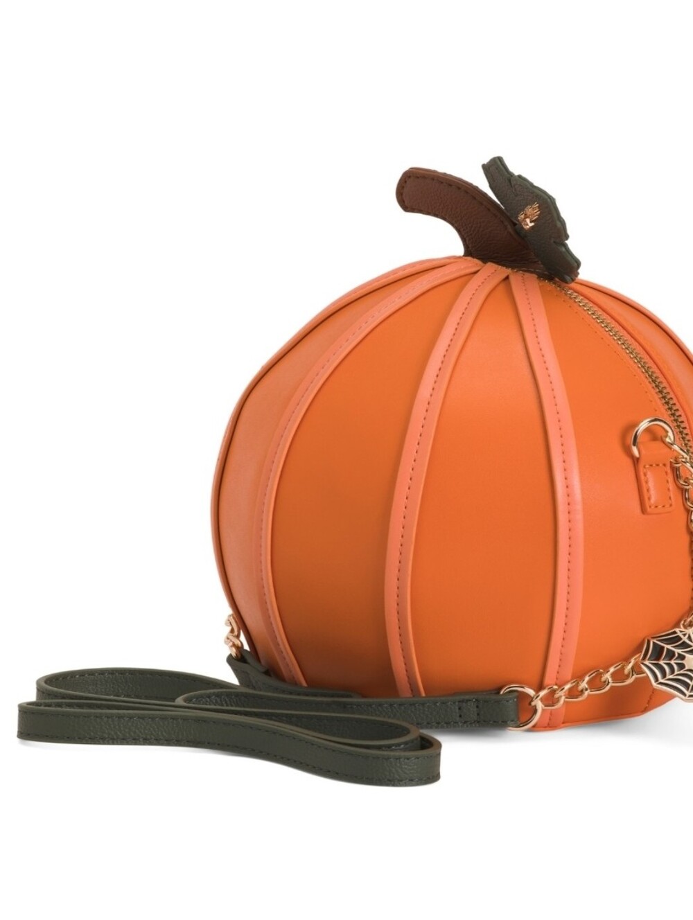 🎃▪️Betsey Johnson ▪️Pumpkin Face No guts No gl ory Orange Crossbody Bag - Picture 4 of 4